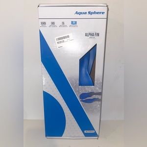 Adult Aqua Sphere Blue Alpha Fins for Diving/Swimming